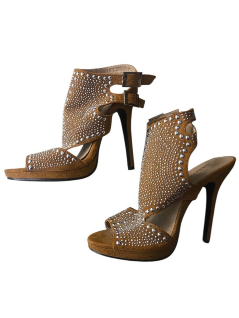 Women's Redkiss Brown Studded Platform Heels